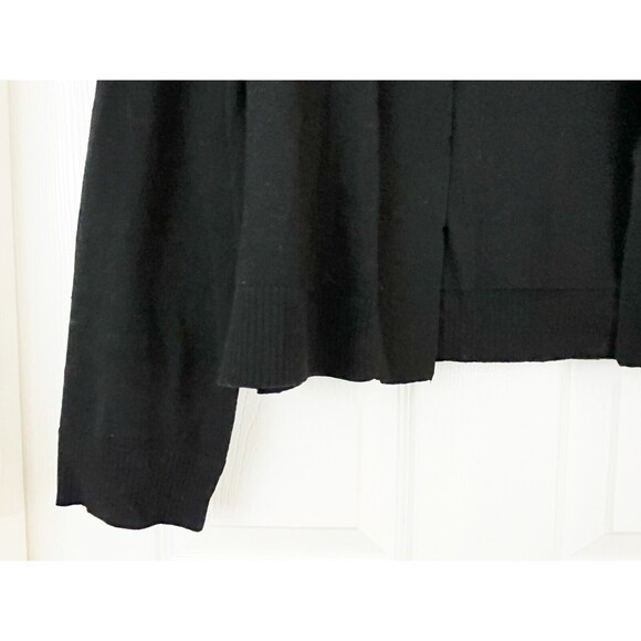 CALVIN KLEIN - Black 3/4 Sleeve Open Shrug Cropped Cardigan Sweater size X-Large - Picture 3 of 5